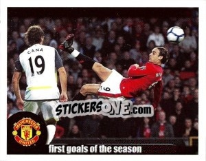 Sticker Berbatov scores vs Sunderland - Manchester United 2009-2010 - Panini