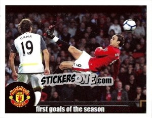 Cromo Berbatov scores vs Sunderland - Manchester United 2009-2010 - Panini