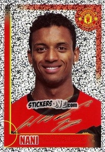 Cromo Nani (autographed) - Manchester United 2009-2010 - Panini