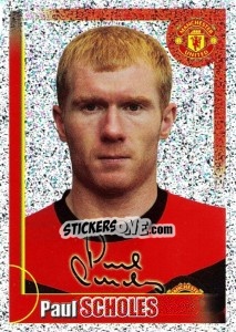 Sticker Paul Scholes (autographed) - Manchester United 2009-2010 n. 141 - Panini