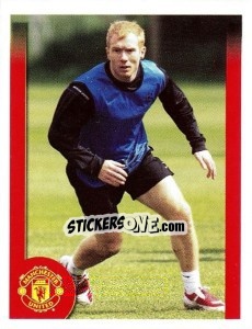 Cromo Paul Scholes in training - Manchester United 2009-2010 - Panini