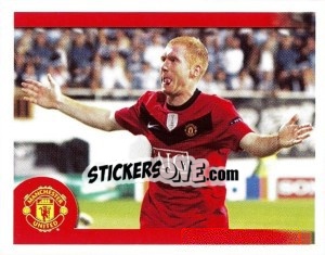 Sticker Paul Scholes in celebration - Manchester United 2009-2010 n. 144 - Panini