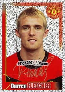 Sticker Darren Fletcher (autographed) - Manchester United 2009-2010 - Panini