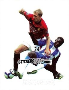 Sticker Darren Fletcher in action - PVC - Manchester United 2009-2010 n. 150 - Panini