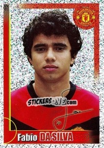Sticker Fabio Da Silva (autographed) - Manchester United 2009-2010 - Panini