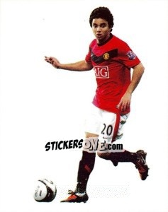 Sticker Fabio Da Silva in action - PVC - Manchester United 2009-2010 n. 154 - Panini