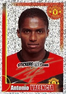 Sticker Antonio Valencia (autographed) - Manchester United 2009-2010 n. 169 - Panini