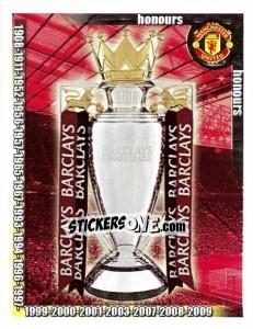 Sticker 18 Division One / Premier League Titles - Manchester United 2009-2010 - Panini