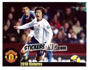Cromo Aston Villa v Manchester United - Ji-sung Park - Manchester United 2009-2010 - Panini