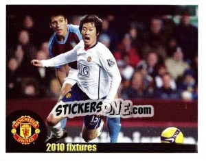 Sticker Aston Villa v Manchester United - Ji-sung Park - Manchester United 2009-2010 n. 196 - Panini