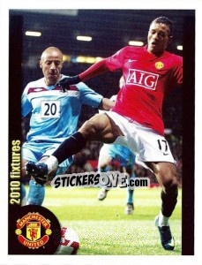 Sticker Manchester United v West Ham United - Nani - Manchester United 2009-2010 n. 198 - Panini