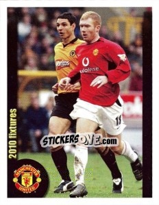 Sticker Wolverhampton Wanderers v Manchester United - Scholes - Manchester United 2009-2010 n. 199 - Panini