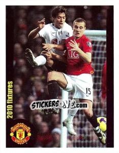 Sticker Manchester United v Fulham - Vidic - Manchester United 2009-2010 n. 200 - Panini
