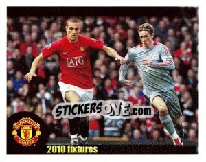 Sticker Manchester United v Liverpool - Vidic - Manchester United 2009-2010 - Panini