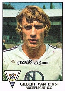 Cromo Gilbert van Binst - Football Belgium 1977-1978 - Panini