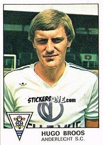 Sticker Hugo Broos - Football Belgium 1977-1978 - Panini