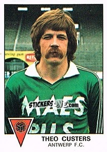 Sticker Theo Custers - Football Belgium 1977-1978 n. 21 - Panini