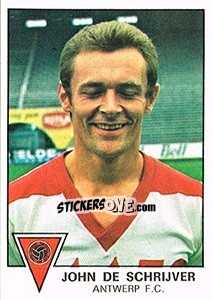 Sticker John de Schrijver - Football Belgium 1977-1978 - Panini