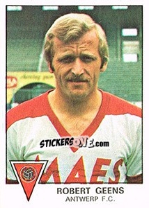 Sticker Robert Geens - Football Belgium 1977-1978 n. 24 - Panini