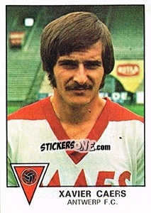 Figurina Xavier Caers - Football Belgium 1977-1978 - Panini
