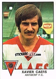 Sticker Xavier Caers - Football Belgium 1977-1978 n. 26 - Panini