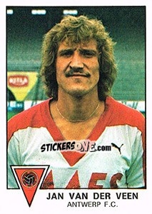 Sticker Jan van der Veen - Football Belgium 1977-1978 - Panini