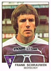Sticker Frank Schrauwen - Football Belgium 1977-1978 - Panini