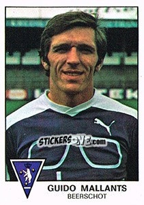 Sticker Guido Mallants - Football Belgium 1977-1978 n. 47 - Panini
