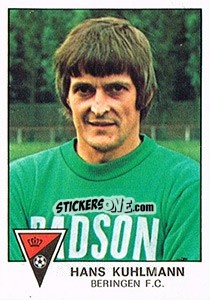 Cromo Hans Kuhlmann - Football Belgium 1977-1978 - Panini