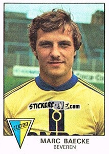 Sticker Marc Baecke - Football Belgium 1977-1978 - Panini