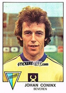 Sticker Johan Coninx - Football Belgium 1977-1978 - Panini