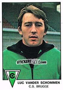 Sticker Luc Vander Schommen - Football Belgium 1977-1978 - Panini