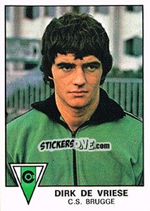 Sticker Dirk de Vriese - Football Belgium 1977-1978 n. 110 - Panini