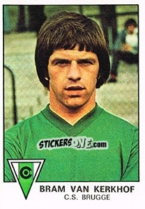 Sticker Bram van Kerkhof - Football Belgium 1977-1978 n. 112 - Panini