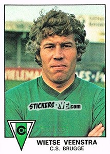 Sticker Wietse Veenstra - Football Belgium 1977-1978 - Panini