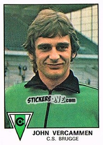 Cromo John Vercammen - Football Belgium 1977-1978 - Panini