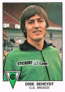 Sticker Dirk Beheydt - Football Belgium 1977-1978 - Panini