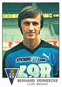 Sticker Bernard Verheecke - Football Belgium 1977-1978 - Panini
