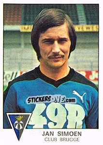 Cromo Jan Simoen - Football Belgium 1977-1978 n. 136 - Panini