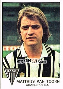 Cromo Matthijs van Toorn - Football Belgium 1977-1978 - Panini