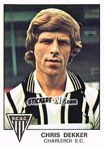 Cromo Chris Dekker - Football Belgium 1977-1978 - Panini