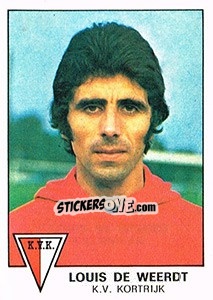 Sticker Louis de Weerdt - Football Belgium 1977-1978 n. 158 - Panini