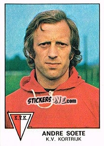 Sticker Andre Soete - Football Belgium 1977-1978 - Panini