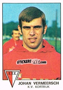 Figurina Johan Vermeersch - Football Belgium 1977-1978 - Panini