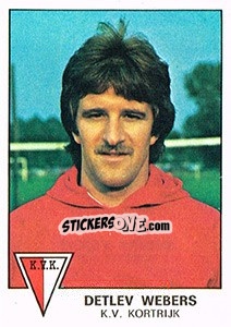 Cromo Detlev Webers - Football Belgium 1977-1978 - Panini