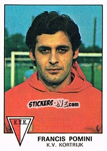 Sticker Francis Pomini - Football Belgium 1977-1978 n. 169 - Panini