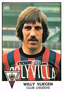 Figurina Willy Vliegen - Football Belgium 1977-1978 - Panini