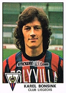 Figurina Karel Bonsink - Football Belgium 1977-1978 - Panini