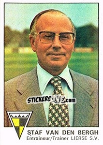 Sticker Staf van den Bergh - Football Belgium 1977-1978 - Panini