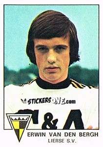 Sticker Erwin van den Bergh - Football Belgium 1977-1978 - Panini